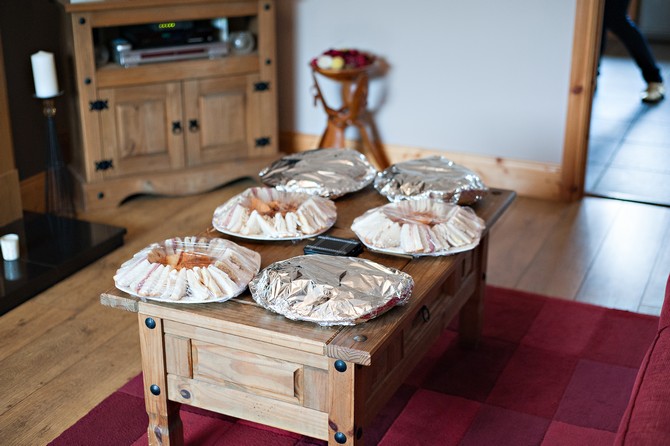 morning of wedding ireland sandwhiches